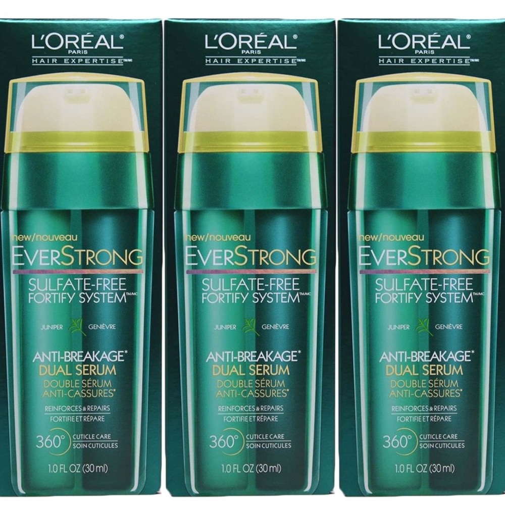 (3) L'OREAL EverStrong Anti-Breakage Dual Serum